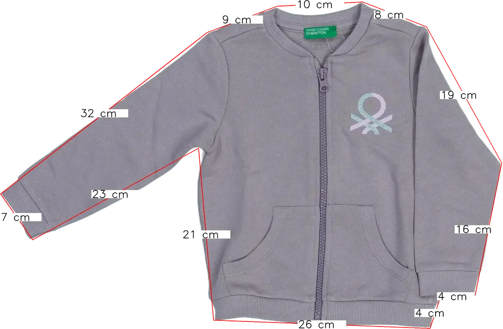 Rózsaszín Benetton Pulóver EU 92 / UK 2 év / US 2T