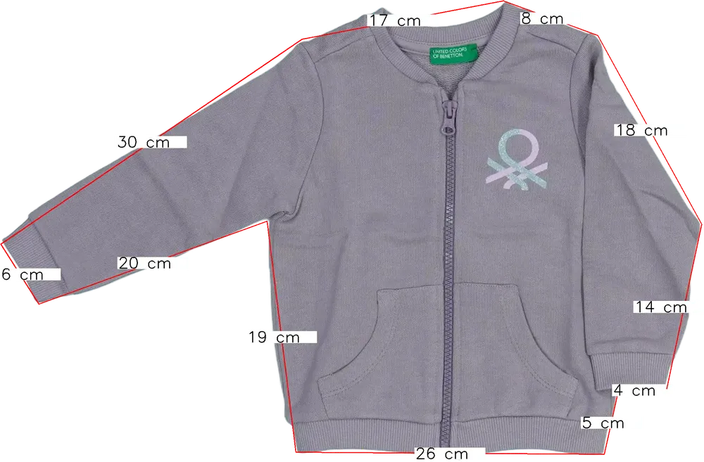 Rózsaszín Benetton Pulóver EU 86 / UK 12-18 hónap / US 18 hónap