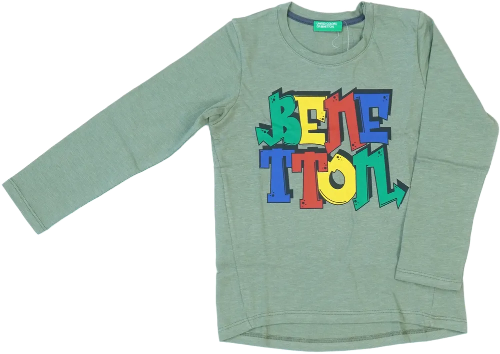 Zöld Benetton Hosszú ujjú felső EU 104 / UK 4 év / US 4T/XS