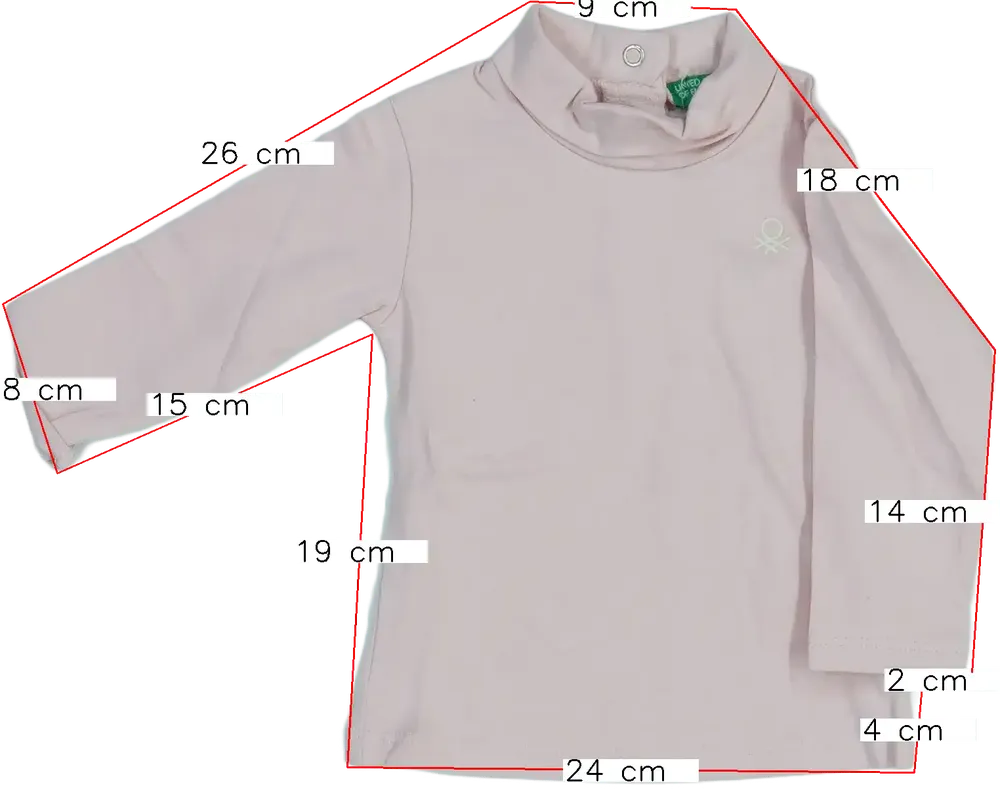 Rózsaszín Benetton Garbó EU 74 / UK 6-9 hónap / US 6-9 hónap