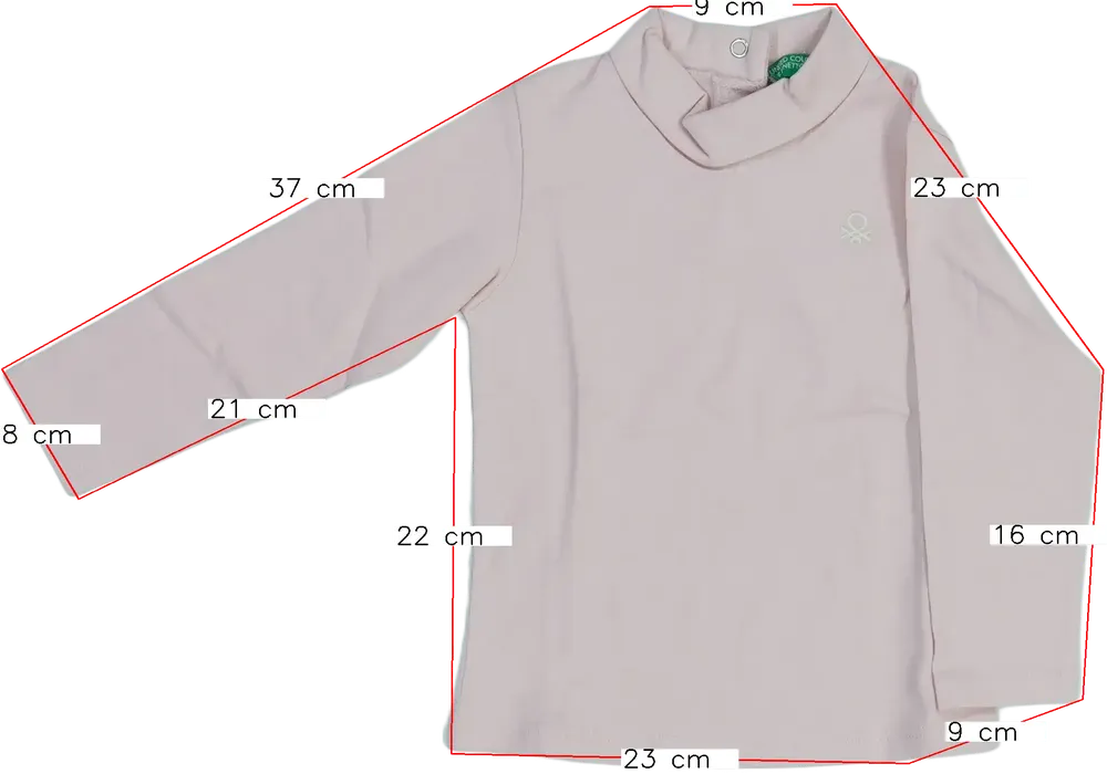 Rózsaszín Benetton Garbó EU 86 / UK 12-18 hónap / US 18 hónap