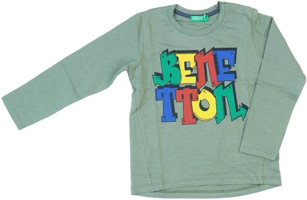 Zöld Benetton Hosszú ujjú felső EU 98 / UK 3 év / US 3T