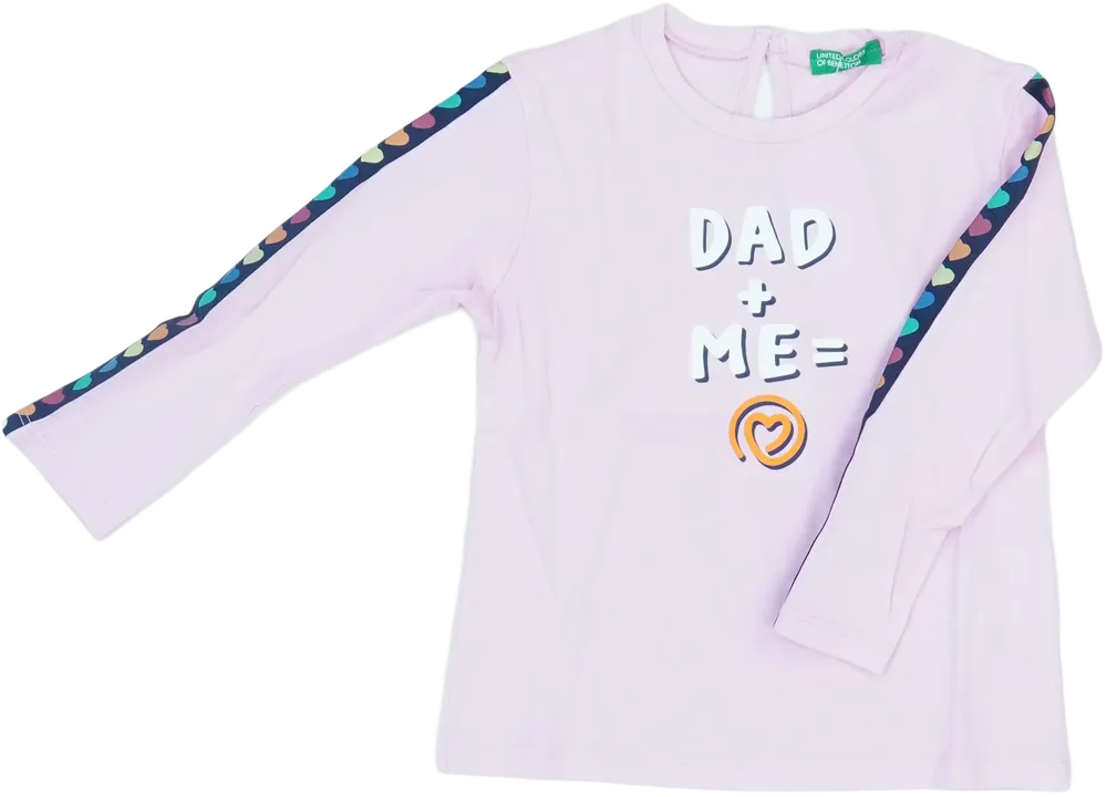 Rózsaszín Benetton Hosszú ujjú felső EU 92 / UK 2 év / US 2T