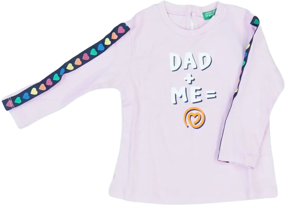 Rózsaszín Benetton Hosszú ujjú felső EU 80 / UK 9-12 hónap / US 12 hónap