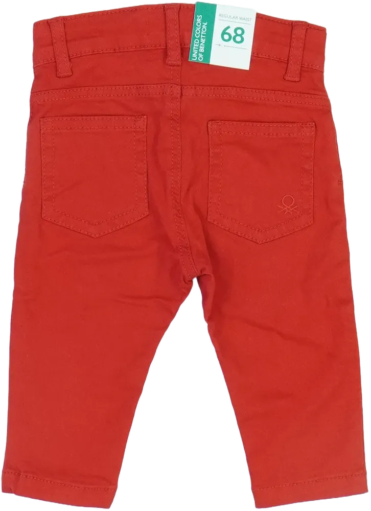 Piros Benetton Hosszúnadrág EU 74 / UK 6-9 hónap / US 6-9 hónap