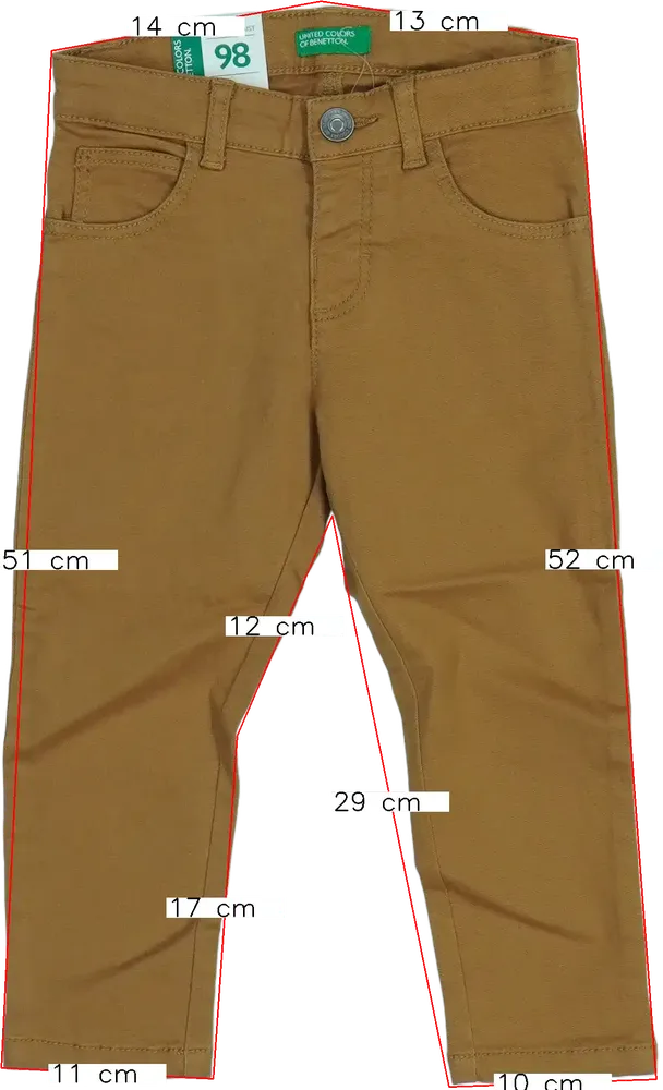 Barna Benetton Hosszúnadrág EU 98 / UK 3 év / US 3T