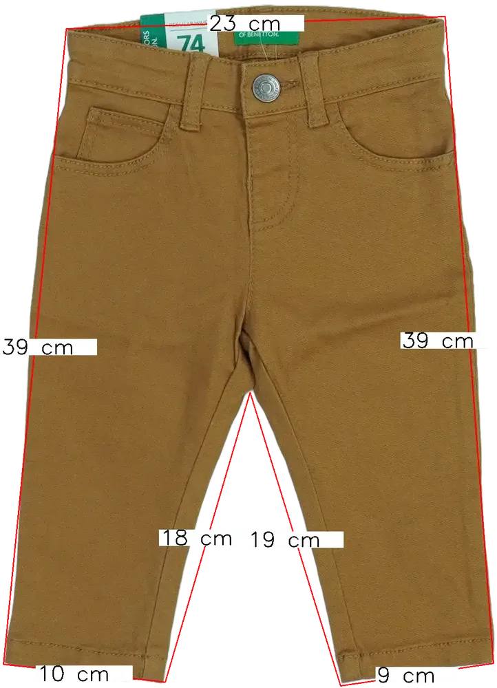 Barna Benetton Hosszúnadrág EU 80 / UK 9-12 hónap / US 12 hónap