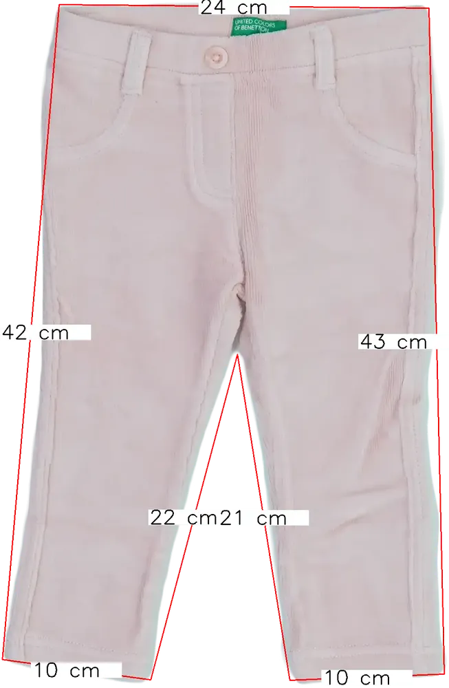 Rózsaszín Benetton Hosszúnadrág EU 80 / UK 9-12 hónap / US 12 hónap