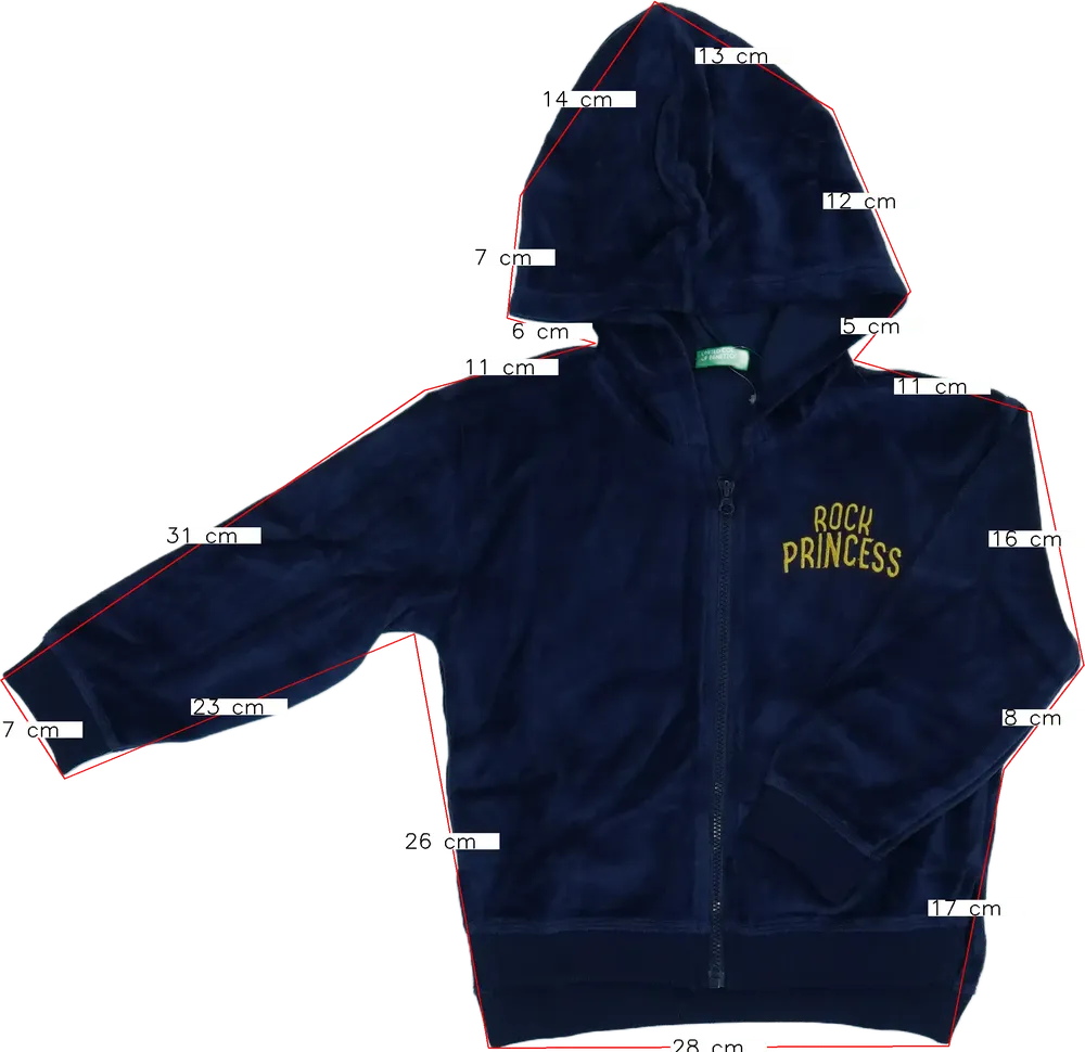 Kék Benetton Kapucnis pulóver EU 104 / UK 4 év / US 4T/XS