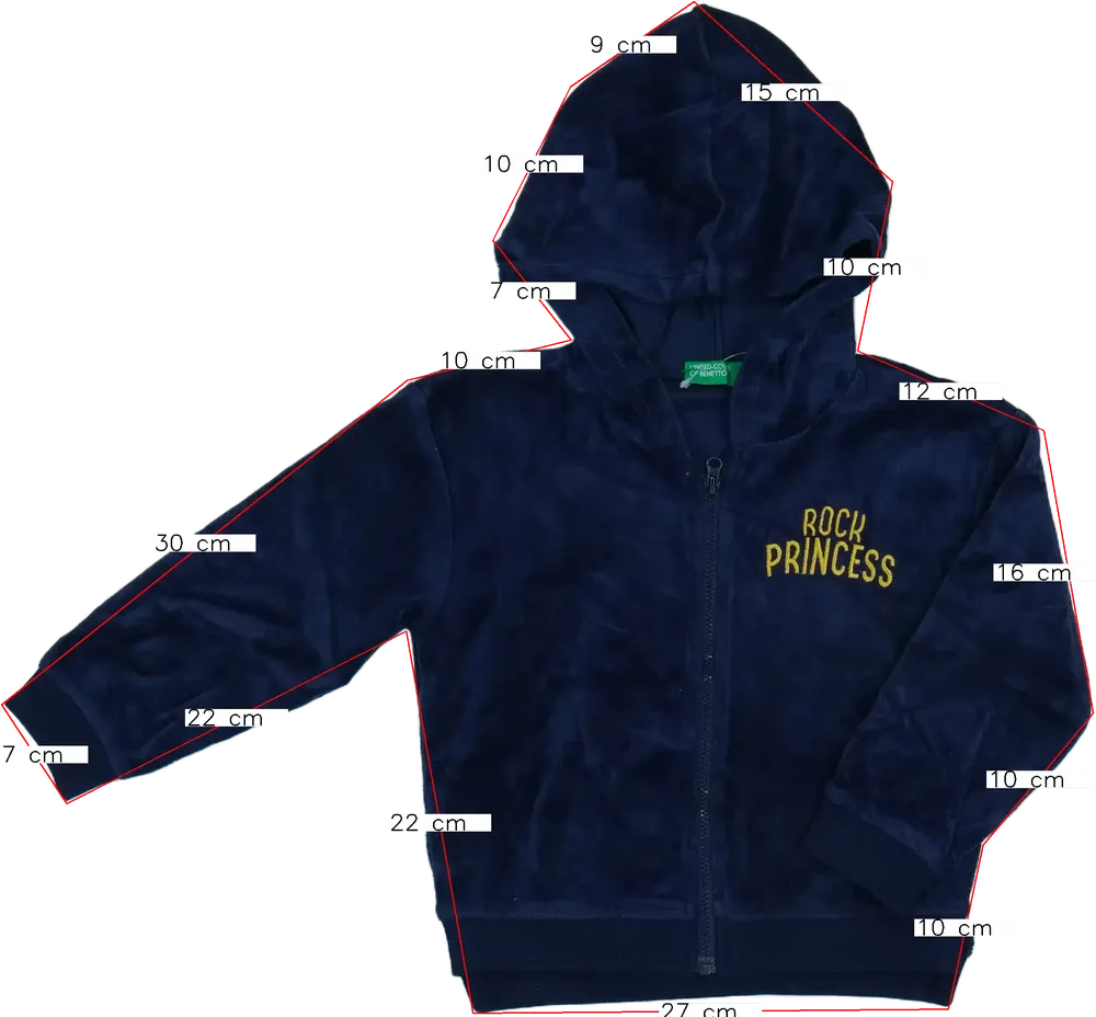 Kék Benetton Kapucnis pulóver EU 98 / UK 3 év / US 3T