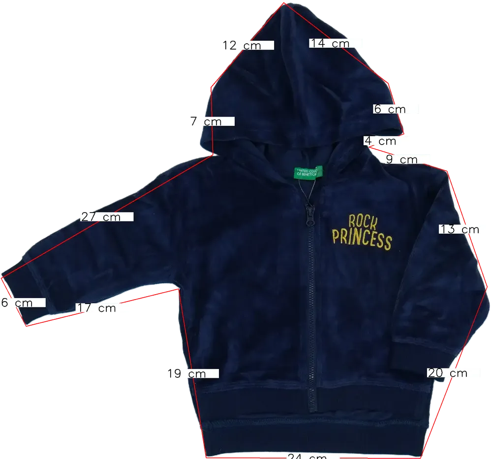 Kék Benetton Kapucnis pulóver EU 80 / UK 9-12 hónap / US 12 hónap