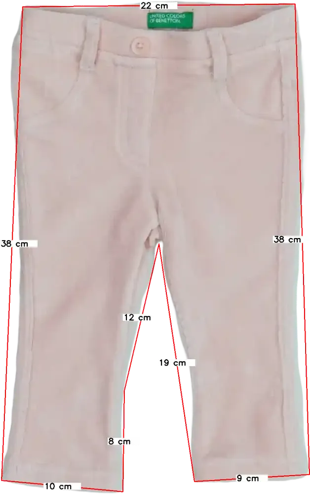 Rózsaszín Benetton Baby nadrág EU 80 / UK 9-12 hónap / US 12 hónap