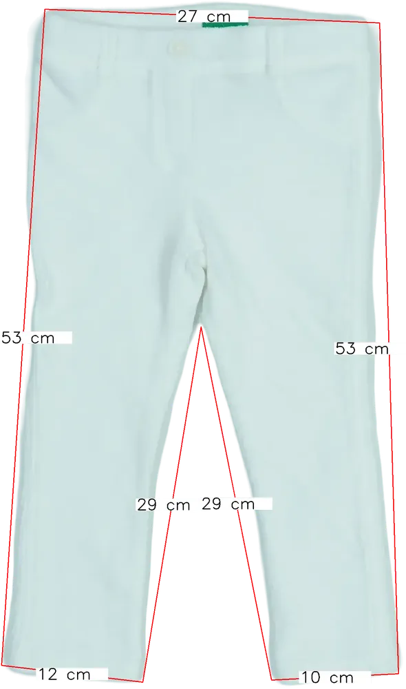 Fehér Benetton Baby nadrág EU 98 / UK 3 év / US 3T