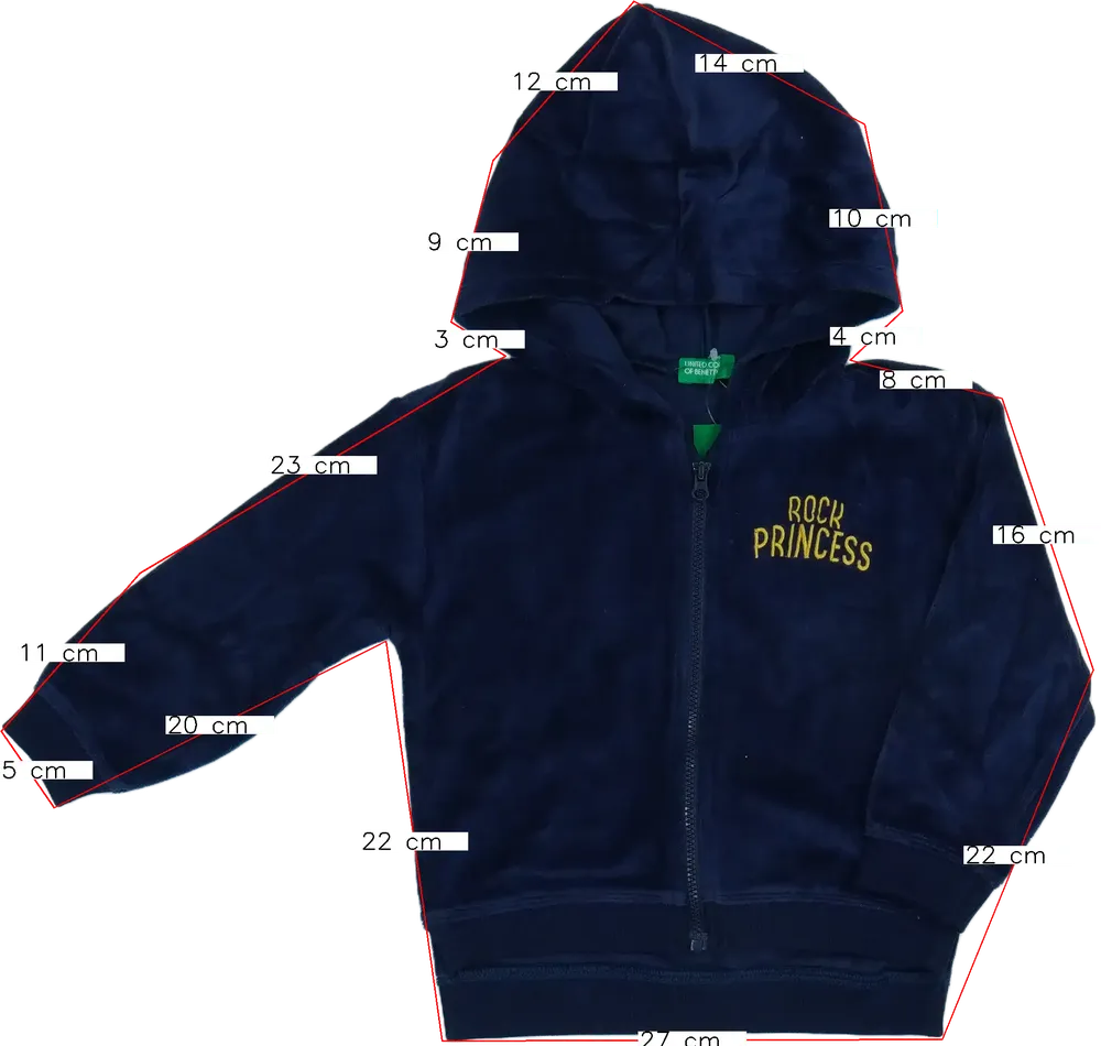 Kék Benetton Kapucnis pulóver EU 92 / UK 2 év / US 2T