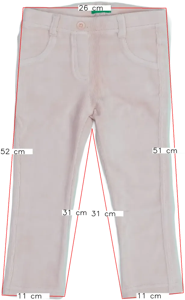 Rózsaszín Benetton Hosszúnadrág EU 98 / UK 3 év / US 3T