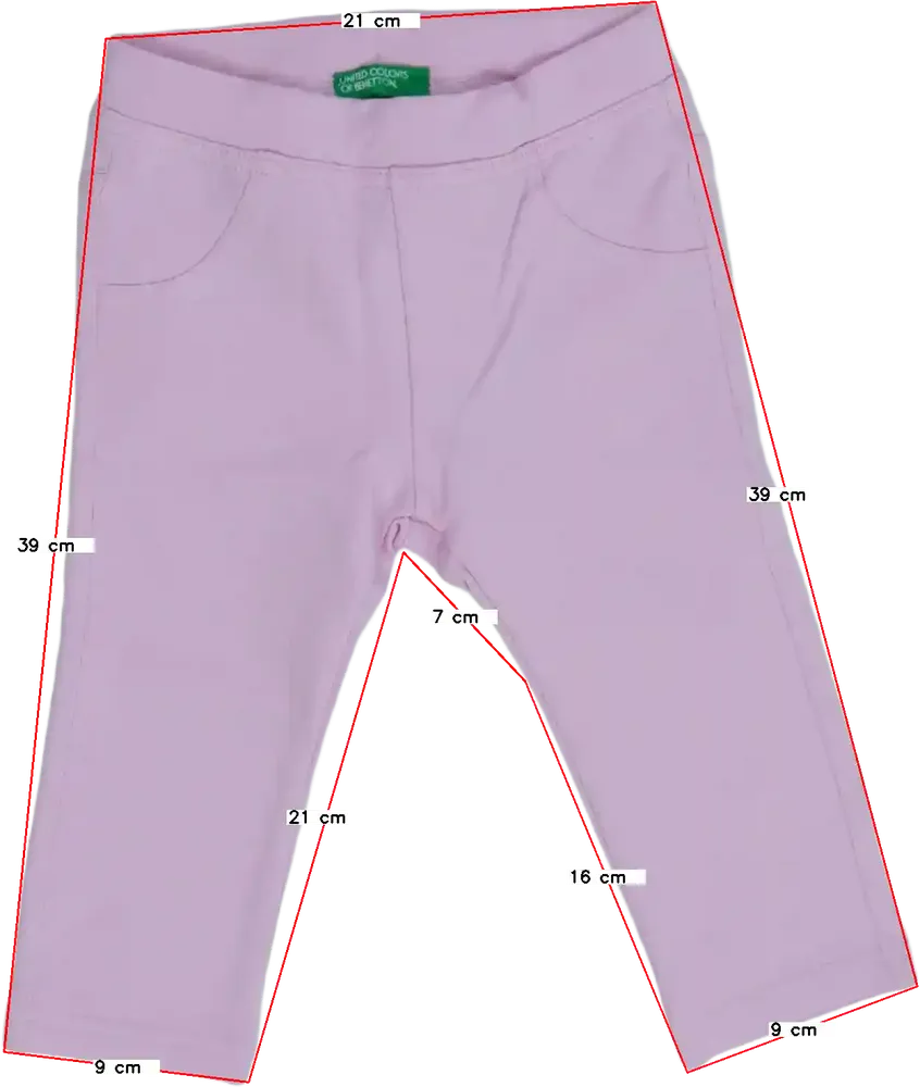 Rózsaszín Benetton Leggings EU 68 / UK 3-6 hónap / US 3-6 hónap