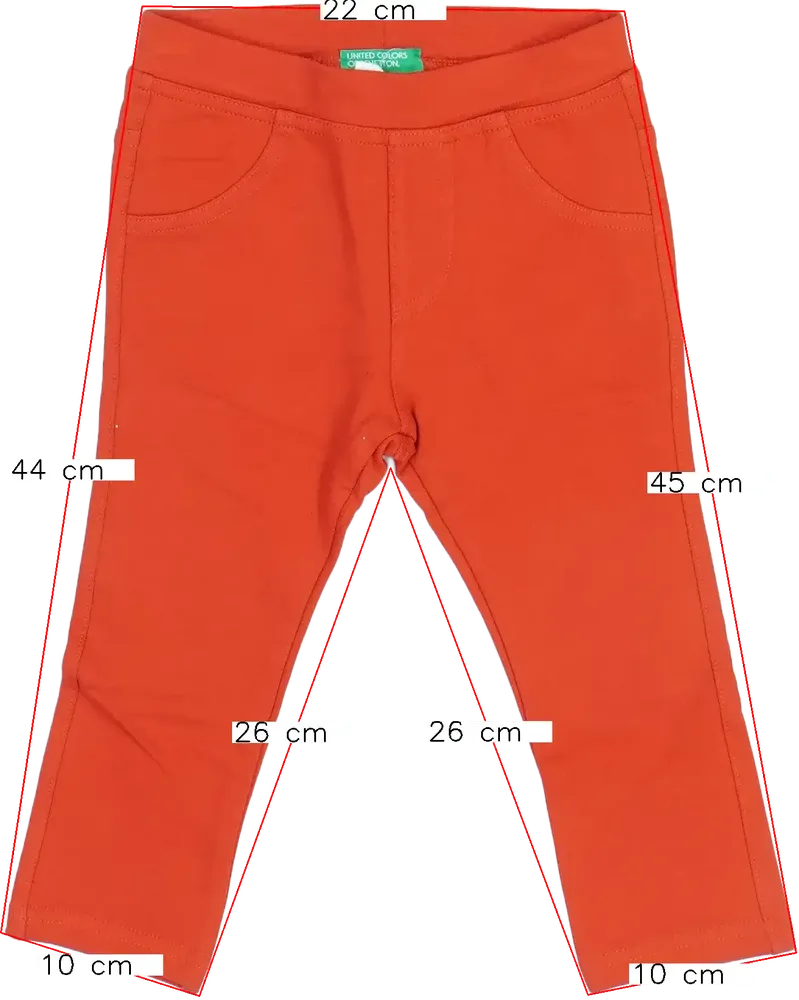 Piros Benetton Leggings EU 86 / UK 12-18 hónap / US 18 hónap