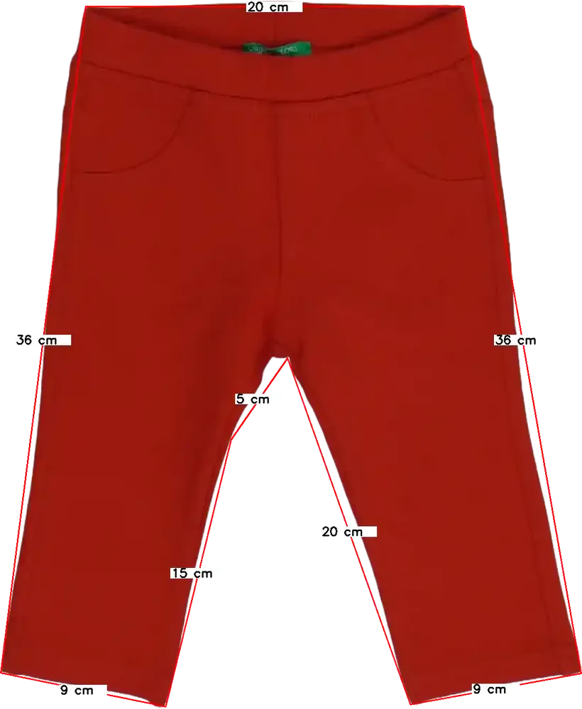 Piros Benetton Leggings EU 74 / UK 6-9 hónap / US 6-9 hónap