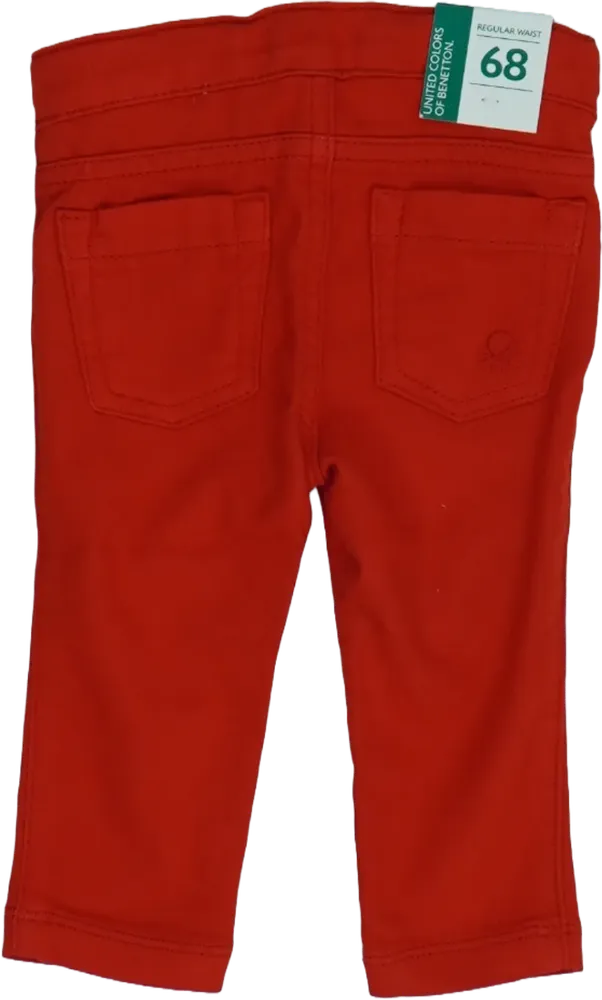 Piros Benetton Hosszúnadrág EU 68 / UK 3-6 hónap / US 3-6 hónap