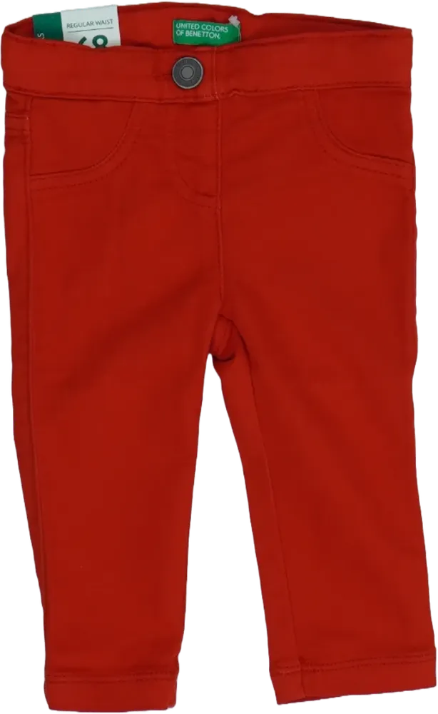 Piros Benetton Hosszúnadrág EU 68 / UK 3-6 hónap / US 3-6 hónap