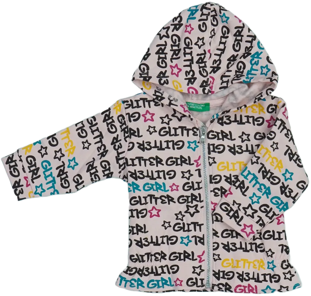 Rózsaszín Benetton Kapucnis pulóver EU 74 / UK 6-9 hónap / US 6-9 hónap