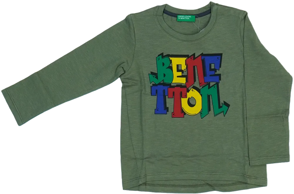 Zöld Benetton Hosszú ujjú felső EU 92 / UK 2 év / US 2T