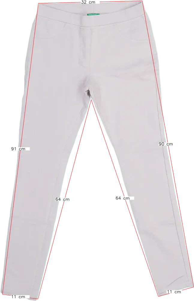 Rózsaszín Benetton Hosszúnadrág EU 152 / UK 12 év / US 12 év/L