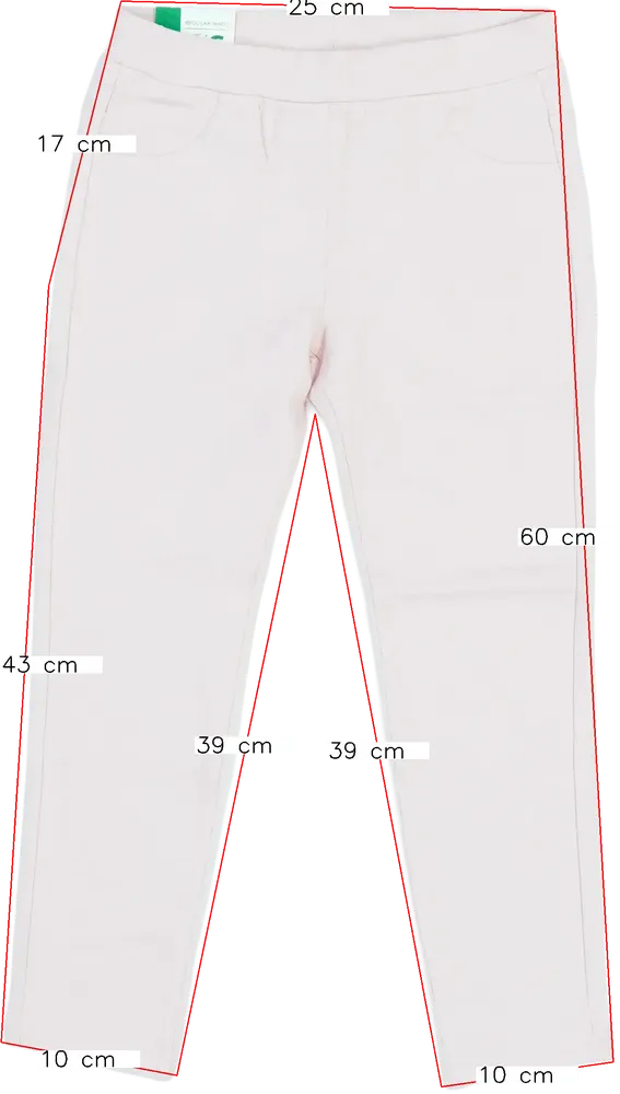 Rózsaszín Benetton Hosszúnadrág EU 110 / UK 5 év / US 5 év/XS