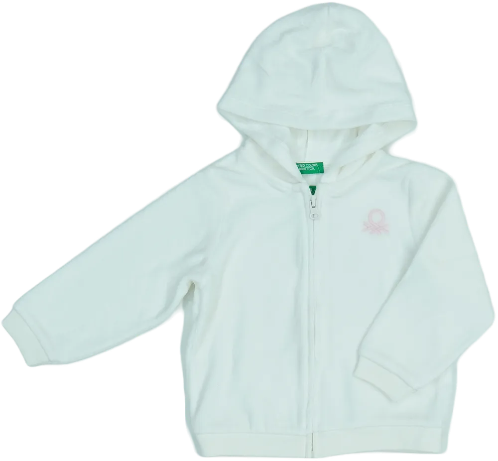 Fehér Benetton Kapucnis pulóver EU 92 / UK 2 év / US 2T