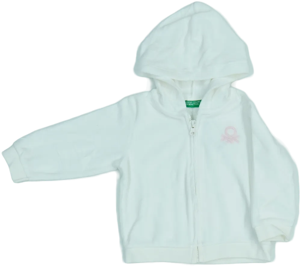 Fehér Benetton Kapucnis pulóver EU 80 / UK 9-12 hónap / US 12 hónap