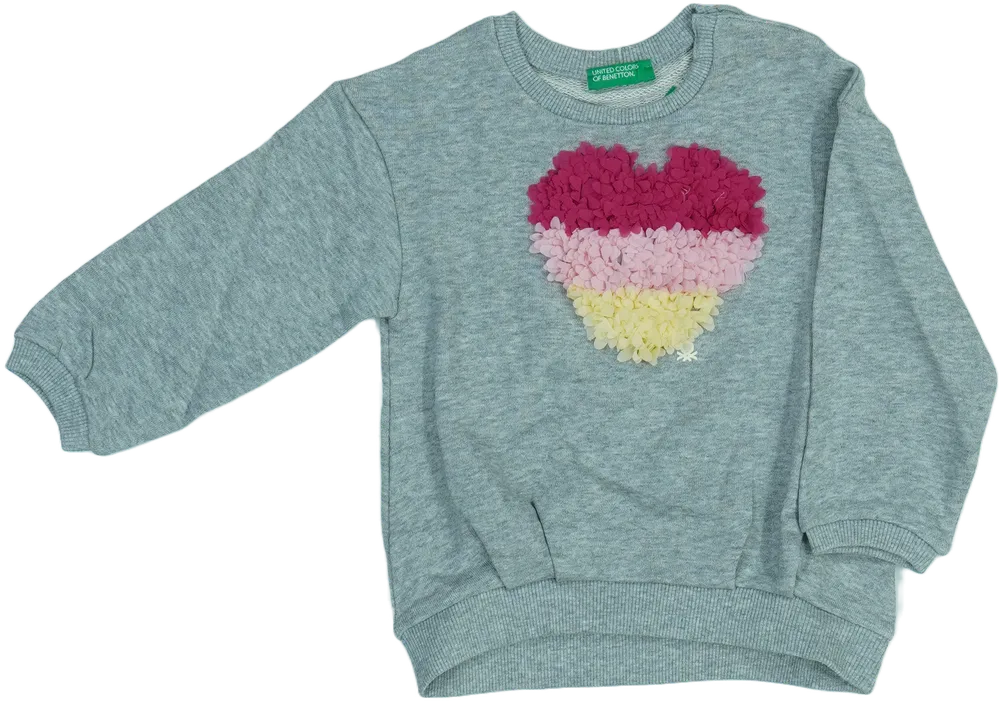 Szürke Benetton Pulóver EU 92 / UK 2 év / US 2T