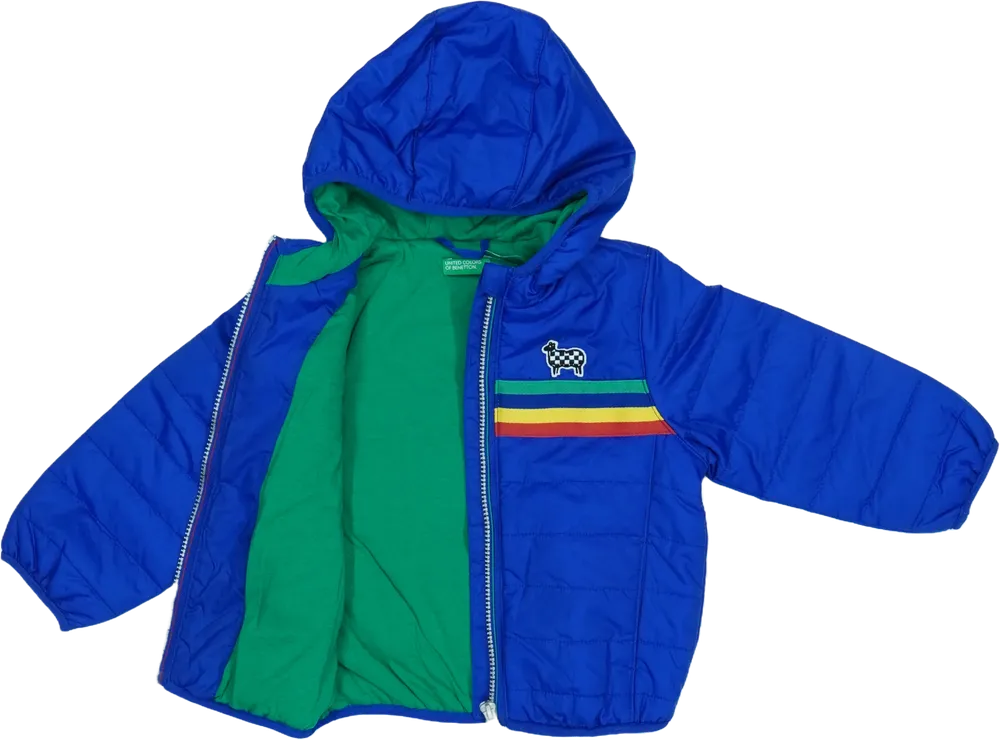Kék Benetton Átmeneti kabát EU 92 / UK 2 év / US 2T