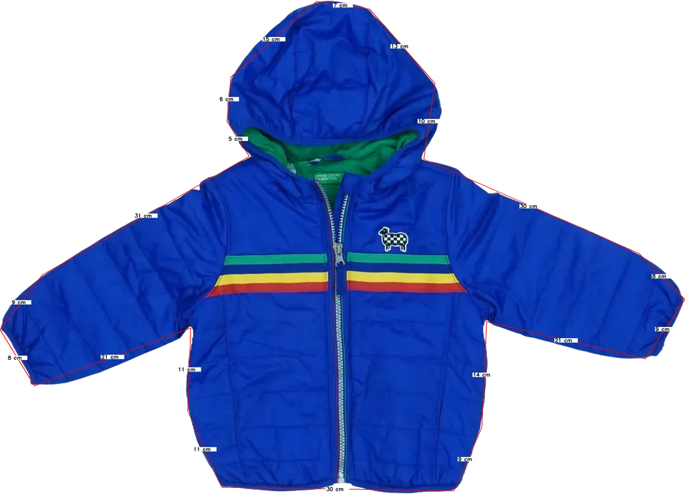 Kék Benetton Átmeneti kabát EU 92 / UK 2 év / US 2T