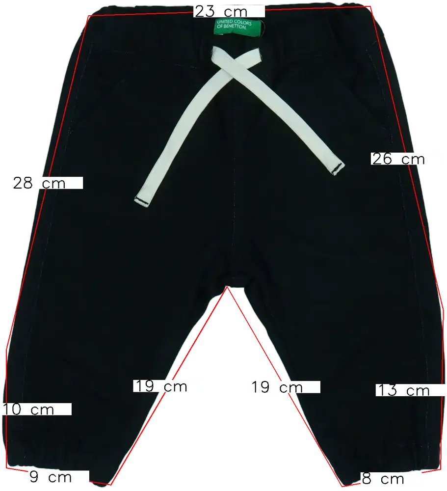 Fekete Benetton Farmernadrág EU 80 / UK 9-12 hónap / US 12 hónap