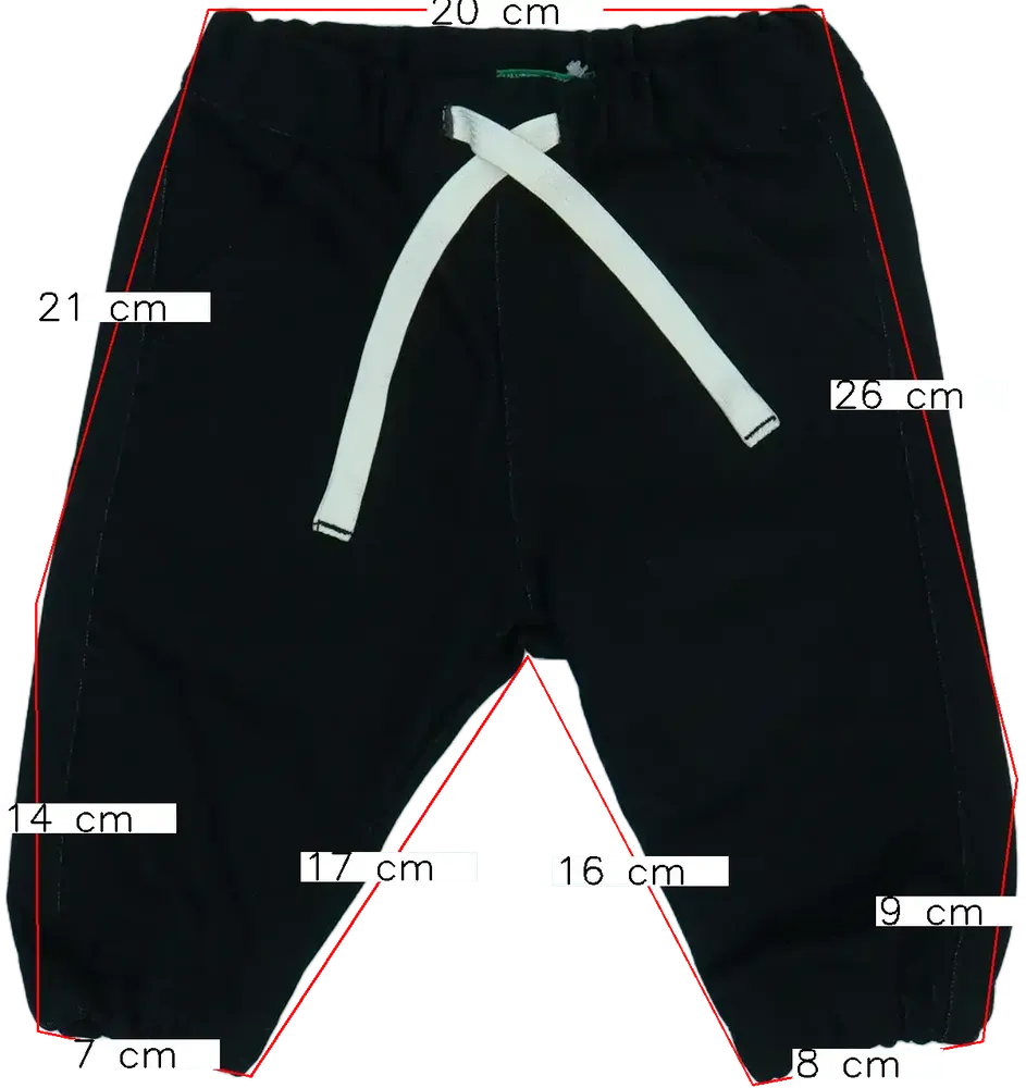 Fekete Benetton Farmernadrág EU 74 / UK 6-9 hónap / US 6-9 hónap