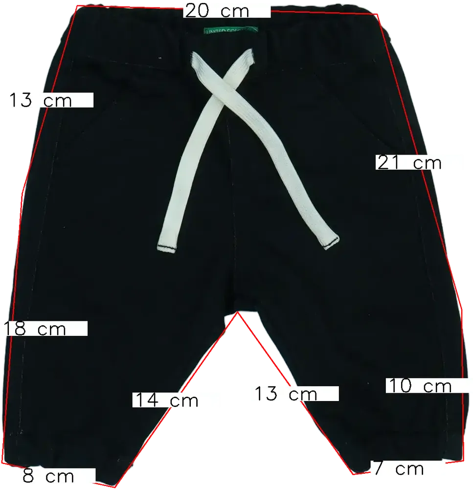 Fekete Benetton Farmernadrág EU 68 / UK 3-6 hónap / US 3-6 hónap