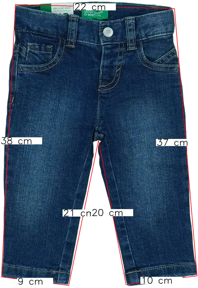 Kék Benetton Farmernadrág EU 74 / UK 6-9 hónap / US 6-9 hónap