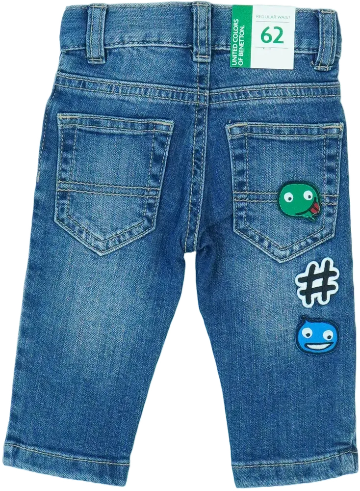 Kék Benetton Farmernadrág EU 68 / UK 3-6 hónap / US 3-6 hónap