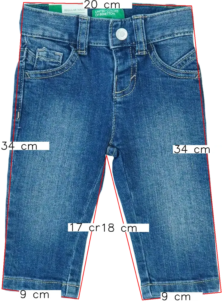 Kék Benetton Farmernadrág EU 68 / UK 3-6 hónap / US 3-6 hónap