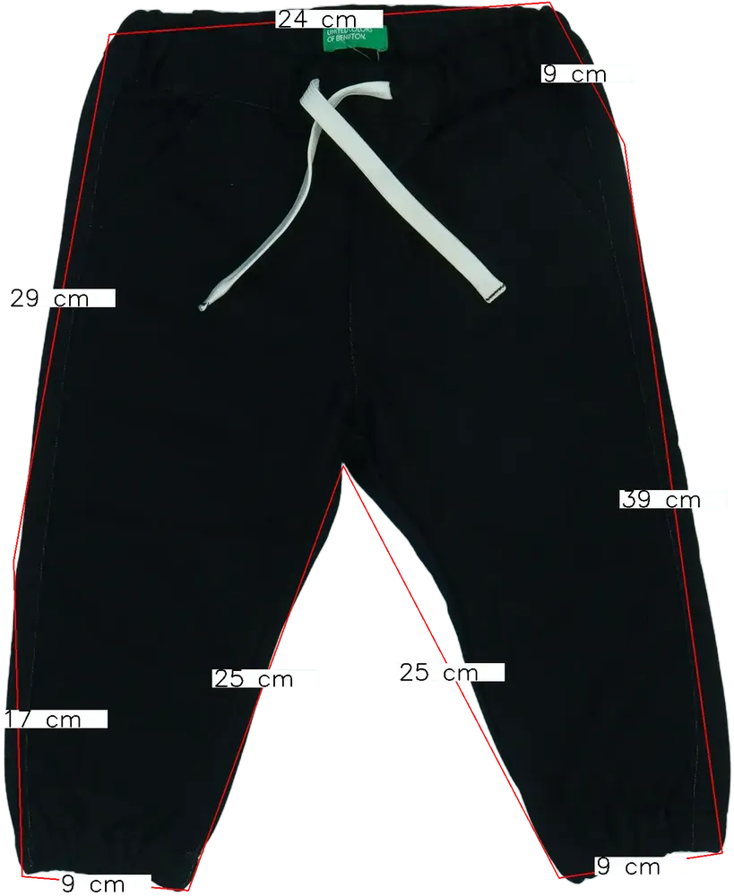 Fekete Benetton Farmernadrág EU 92 / UK 2 év / US 2T
