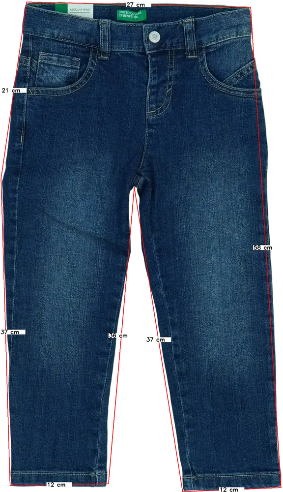 Kék Benetton Farmernadrág EU 104 / UK 4 év / US 4T/XS