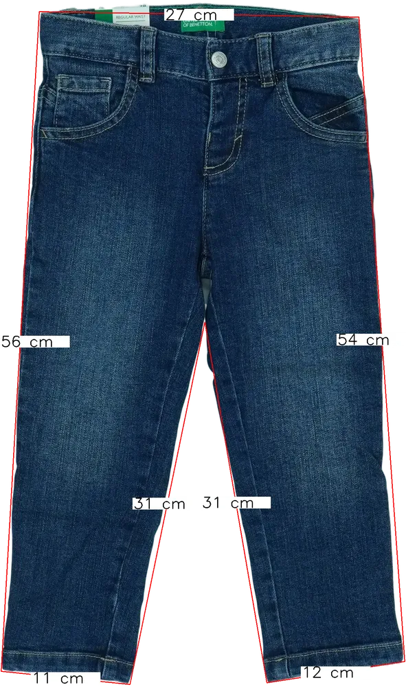 Kék Benetton Farmernadrág EU 98 / UK 3 év / US 3T