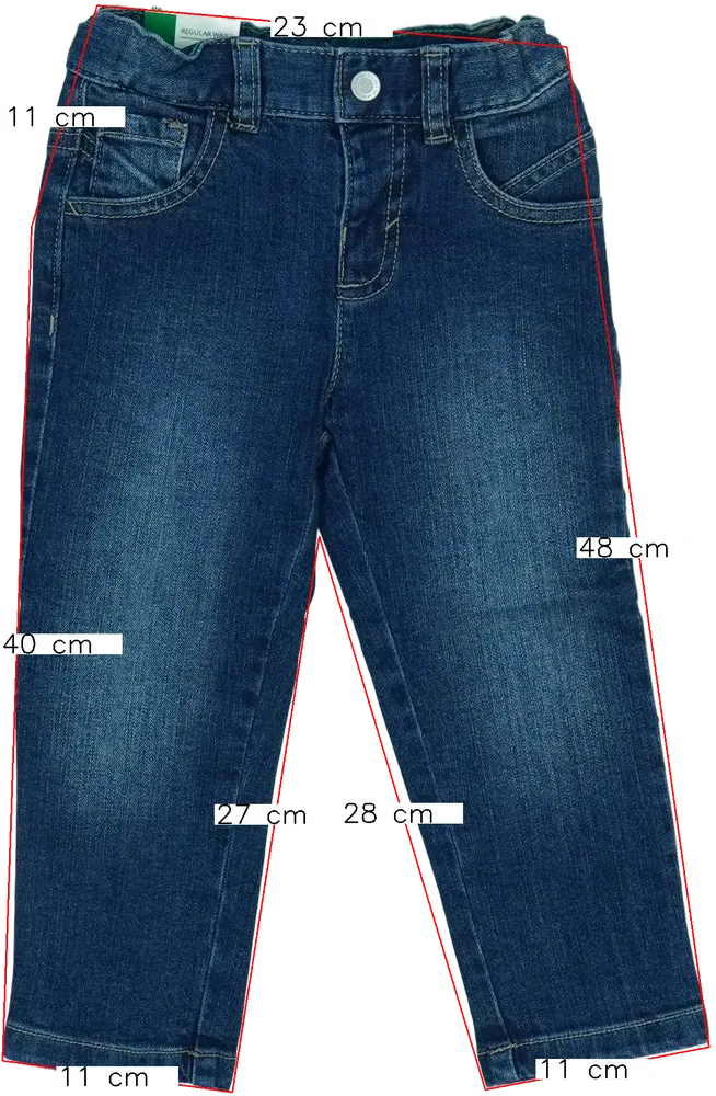 Kék Benetton Farmernadrág EU 92 / UK 2 év / US 2T