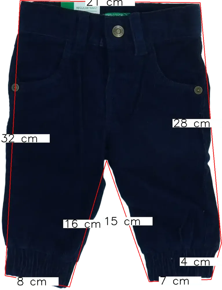 Kék Benetton Hosszúnadrág EU 68 / UK 3-6 hónap / US 3-6 hónap