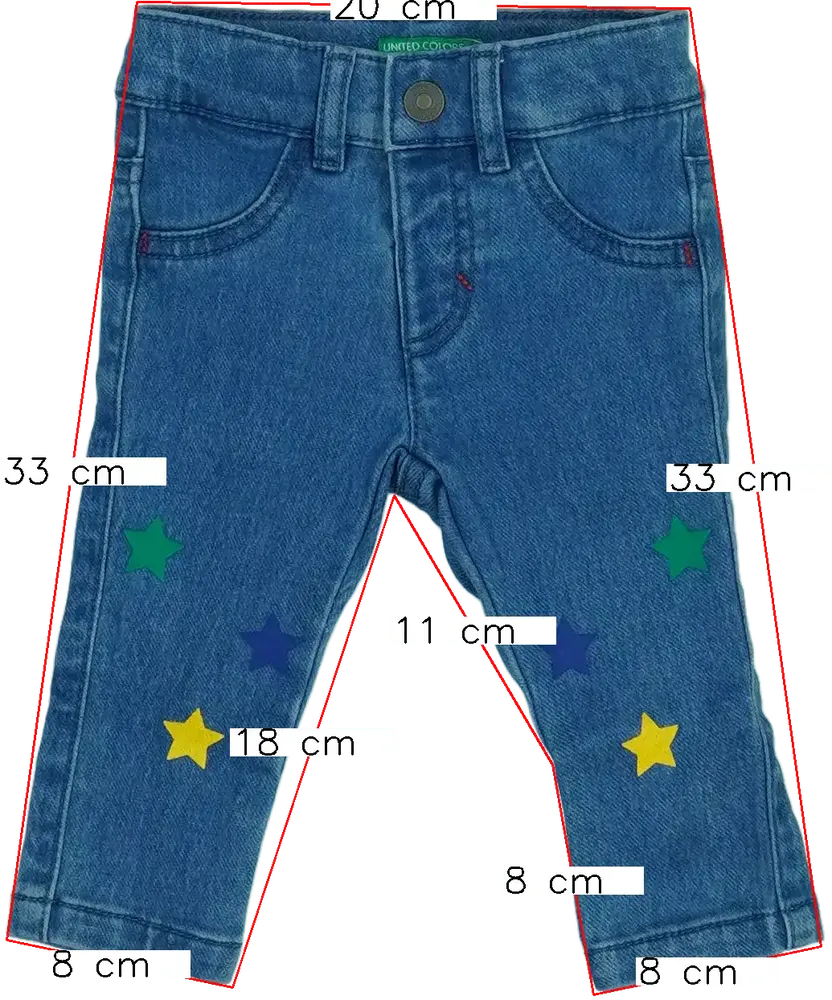 Kék Benetton Farmernadrág EU 68 / UK 3-6 hónap / US 3-6 hónap