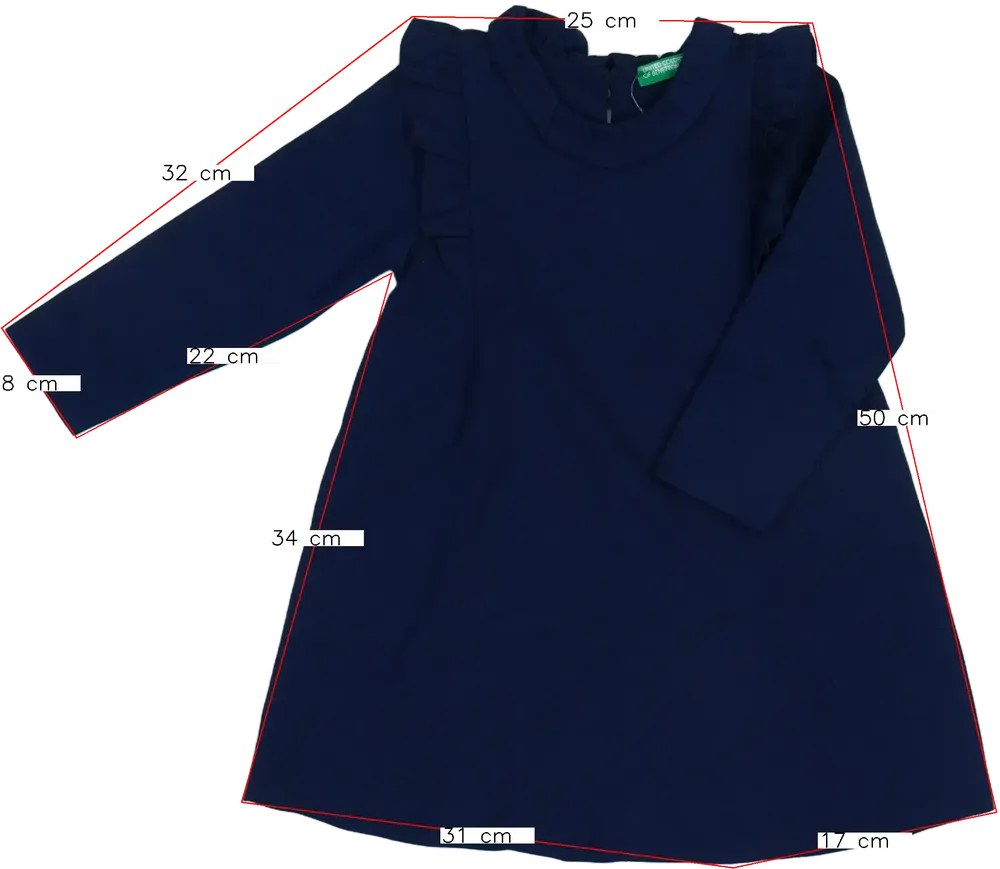 Kék Benetton Ruha EU 92 / UK 2 év / US 2T