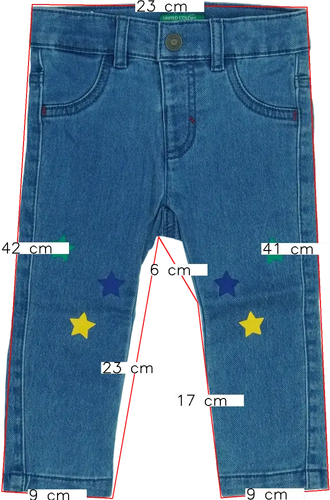Kék Benetton Farmernadrág EU 74 / UK 6-9 hónap / US 6-9 hónap