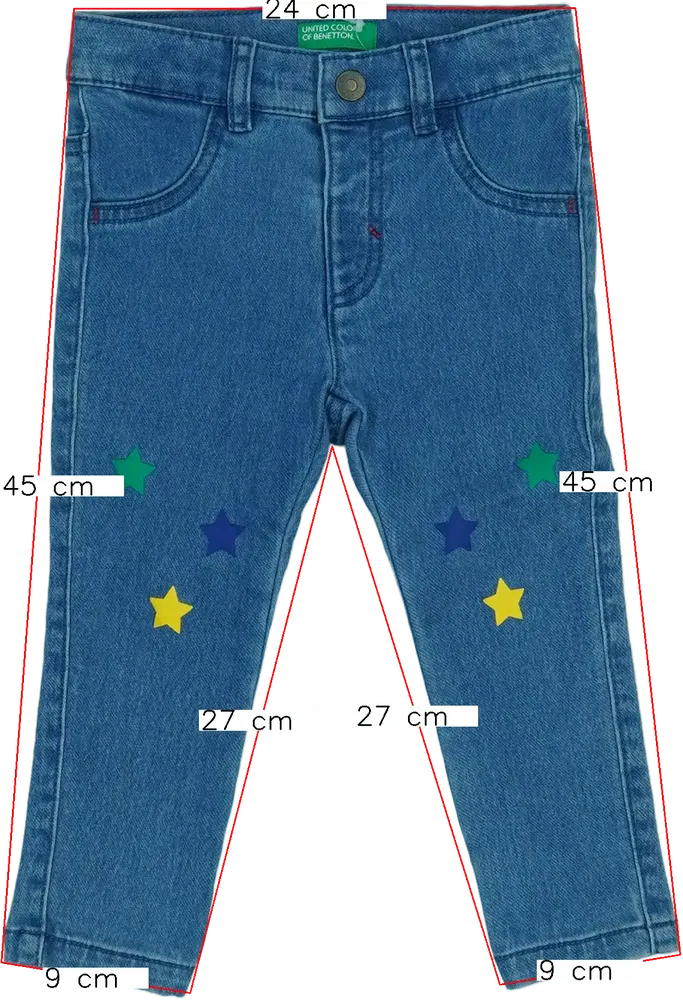 Kék Benetton Farmernadrág EU 86 / UK 12-18 hónap / US 18 hónap