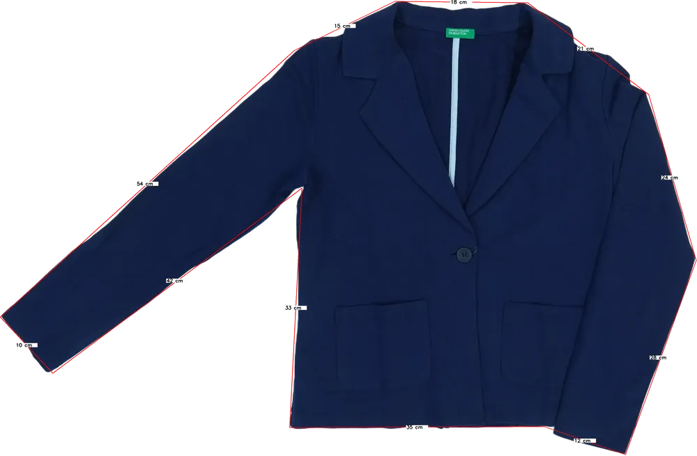 Kék Benetton Dzseki EU 170 / UK 15 év / US XL
