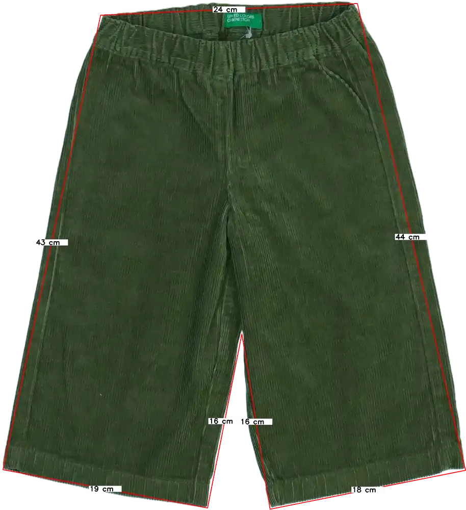 Zöld Benetton Hosszúnadrág EU 98 / UK 3 év / US 3T